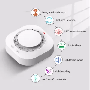 Wifi Smoke Alarm Detection Sensor Wireless Works with Alarm System Tuya Smart Life APP - Image 4