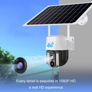 4G LTE Wireless Smart WiFi Solar Energy Powered PTZ Camera with Sim Card Slot Outdoor Waterproof CCTV Security IP Camera - Image 2