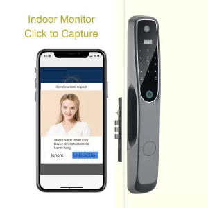 K02-Fully Automatic Tuya WiFi APP Remote Unlocking, Anti-prying Alarm, Biometric Fingerprint, Password Card, Smart Lock - Image 2