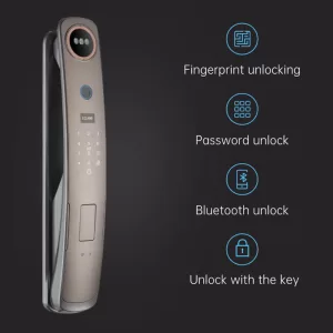 DF4- Smart Door Lock with Fully Digital Lock Wifi Camera Biometric Fingerprint Tuya Smart App for Home Hotel Use - Image 2