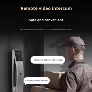 K36 -Tuya Keyless Smart Door Lock 3D Face Recognition Biometric Fingerprint Digital Access for Wood Wi-Fi Connected Keyless Entry - Image 3