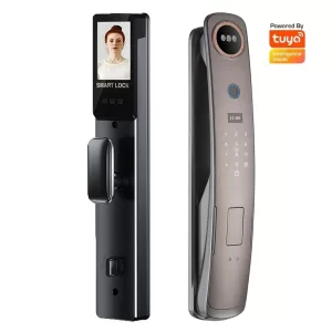 DF4- Smart Door Lock with Fully Digital Lock Wifi Camera Biometric Fingerprint Tuya Smart App for Home Hotel Use - Image 1