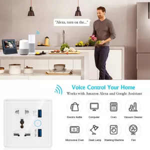Tuya ZigBee-WIFI Smart Socket USB Wall Outlet Wireless Remote Control Power Wall Socket Voice Control by Alexa - Image 3